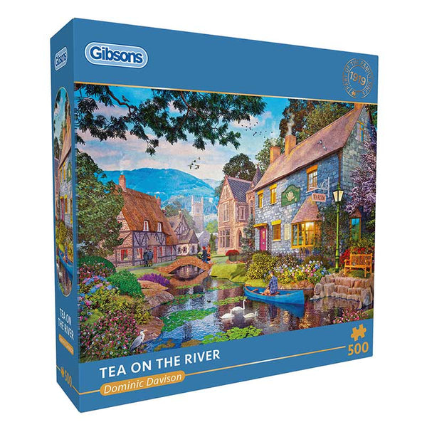 Gibsons Tea On The River 500 Piece Jigsaw Puzzle image 1
