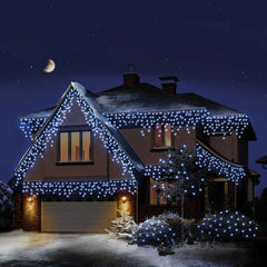 Premier 960 LED SNOWING ICICLEBRIGHTS with Timer - White image 0