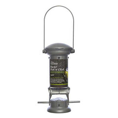 Tom Chambers Pewter Flick 'n' Click 2 Port Seed Feeder image 0