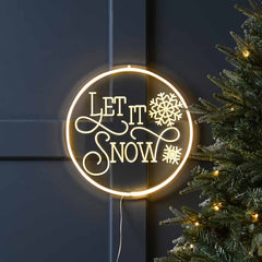 Festive Let It Snow Neon Sign image 0