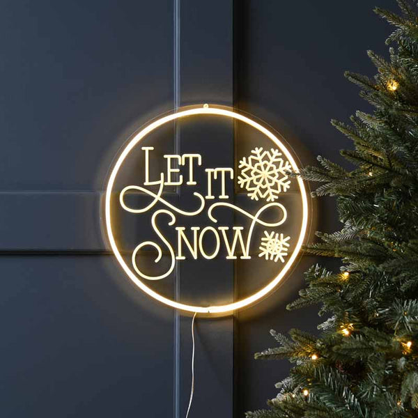 Festive Let It Snow Neon Sign image 0