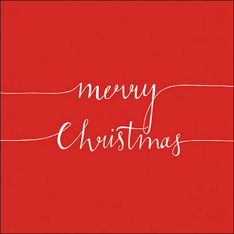 Ambiente Paper Napkins - Red Christmas Note (Pack of 20) image 0
