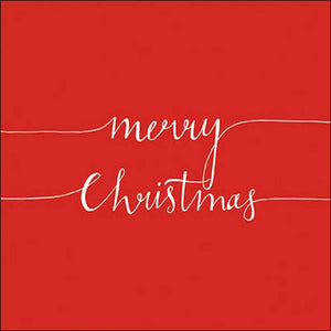 Ambiente Paper Napkins - Red Christmas Note (Pack of 20) image 0