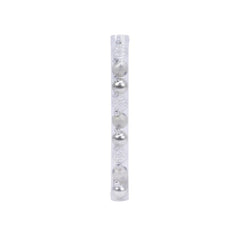 Decoris Shatterproof Baubles in White & Silver (Pack of 9) image 0