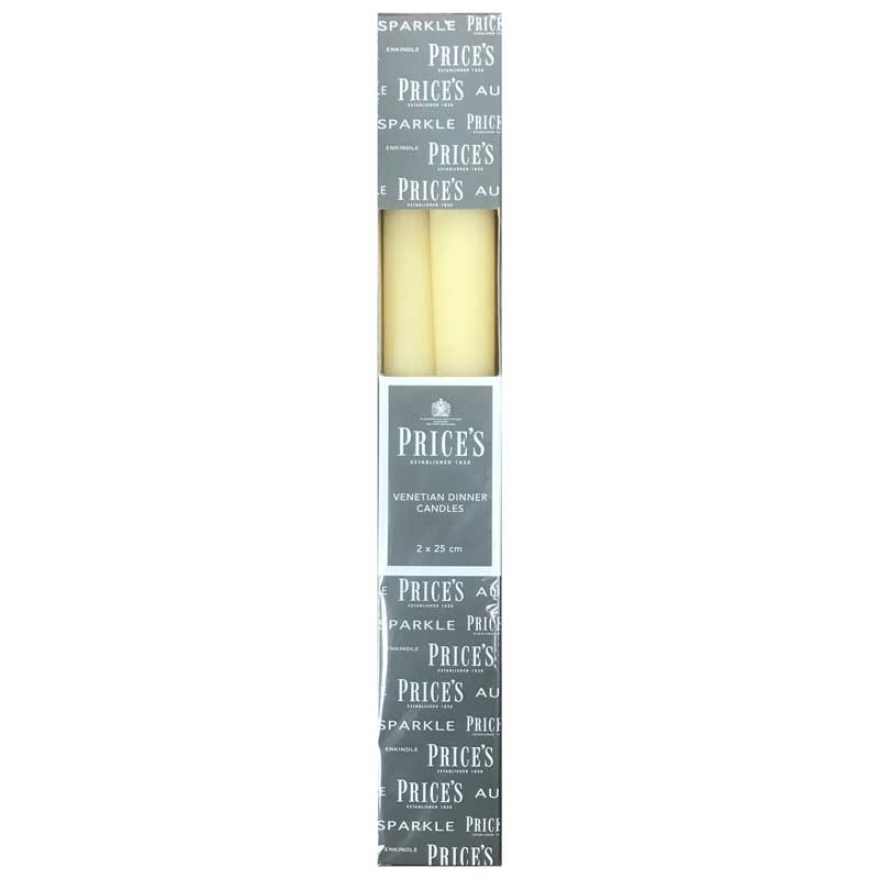 Price's Venetian Dinner Candles (Pack of 2) image 0