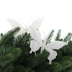 Festive White Butterfly Pick image 0