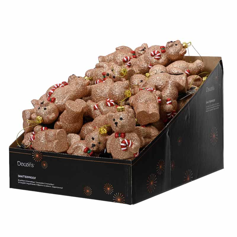 Decoris Shatterproof Glitter Bear image 0