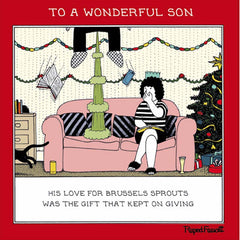 Woodmansterne Sprout Diet Christmas Card image 0
