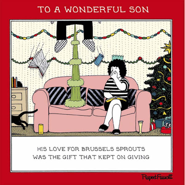 Woodmansterne Sprout Diet Christmas Card image 0