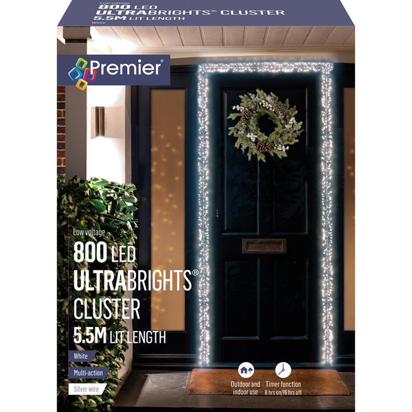 Premier 800 LED ULTRABRIGHTS CLUSTER with Timer - White image 0