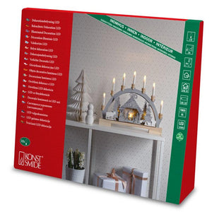 Konstsmide LED Wooden Silhouette with 7 Candles - Nativity image 3