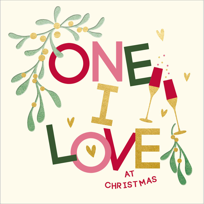 Woodmansterne One I Love Christmas Card image 0