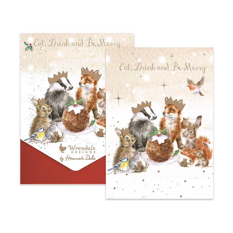 Wrendale Designs Notecard Pack - The Christmas Party (Pack of 8) image 0