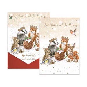 Wrendale Designs Notecard Pack - The Christmas Party (Pack of 8) image 0