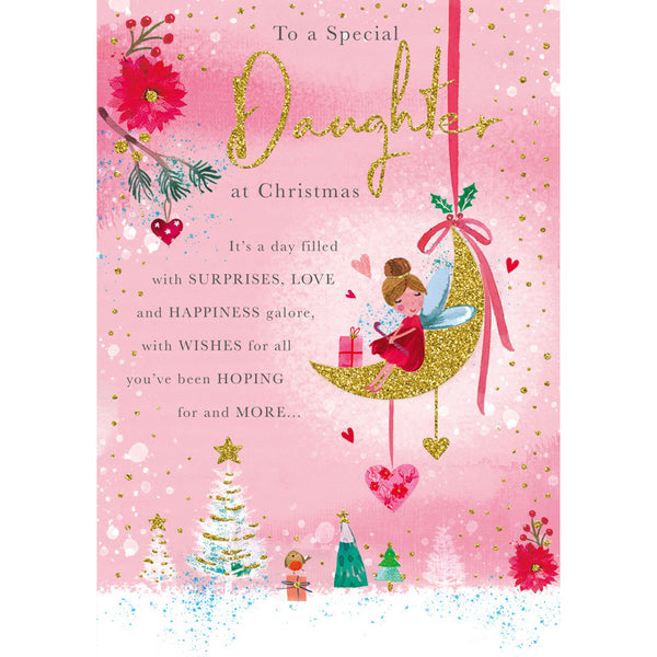 Words N Wishes Cute Fairy Daughter Christmas Card image 0