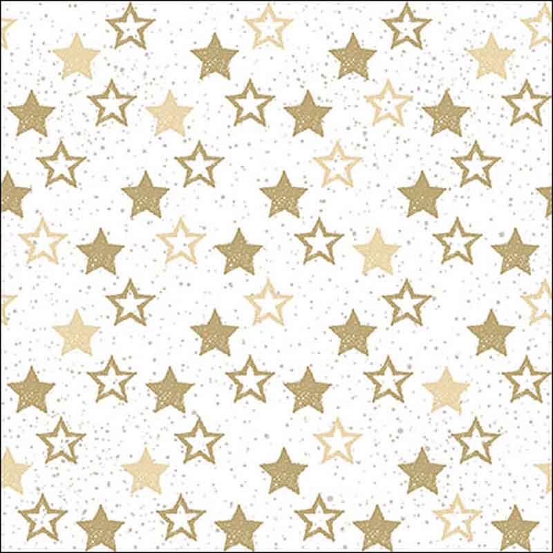Ambiente Paper Napkins - Gold Stars All Over (Pack of 20) image 0