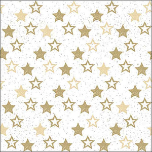 Ambiente Paper Napkins - Gold Stars All Over (Pack of 20) image 0