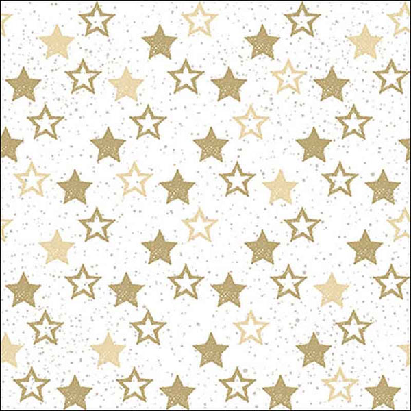 Ambiente Paper Napkins - Gold Stars All Over (Pack of 20) image 0