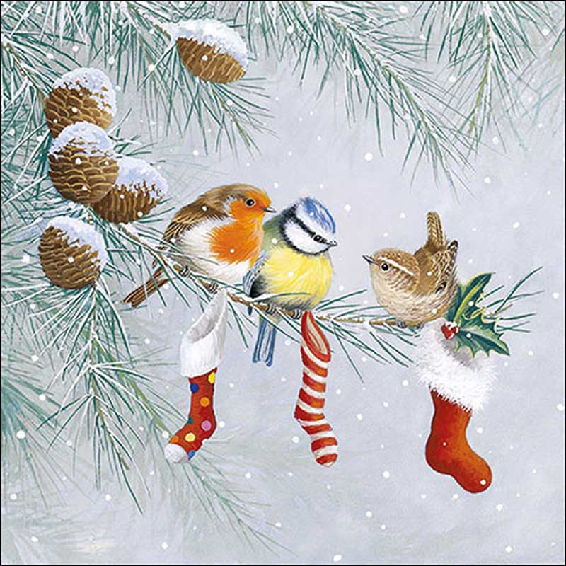 Ambiente Paper Napkins - Christmas Socks (Pack of 20) image 0