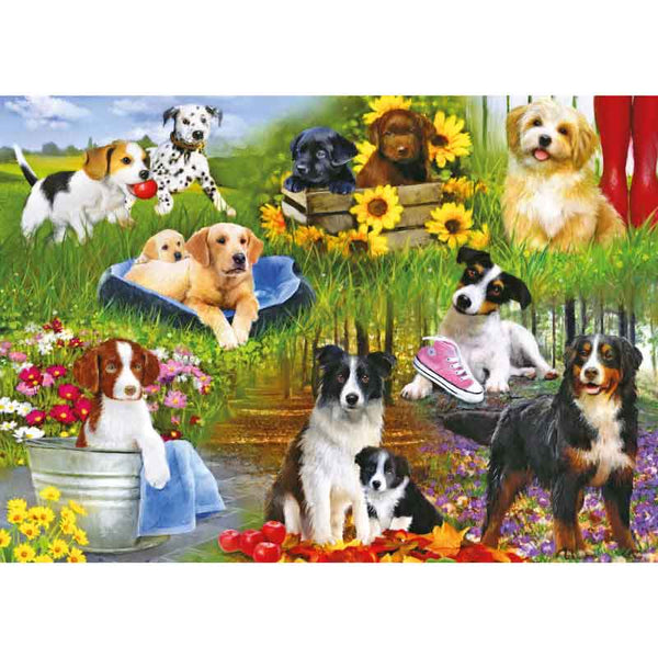 Gibsons Playful Pups 500 Piece Jigsaw Puzzle image 0