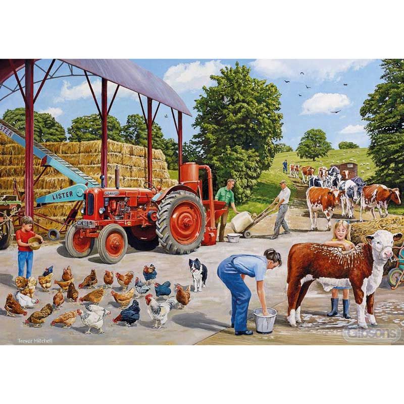 Gibsons A Busy Farmyard 500 Piece Jigsaw Puzzle image 0