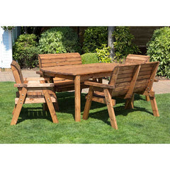 Charles Taylor Tamar Six-Seater Rectangular Wooden Dining Set (Table Requires Assembly) image 0