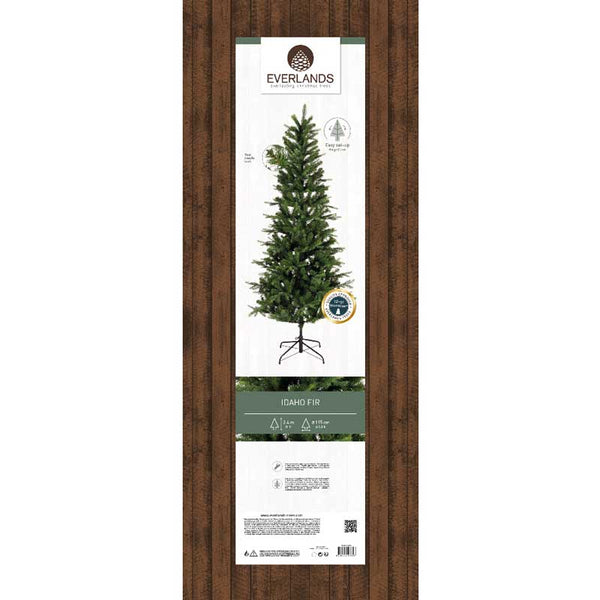 Everlands Idaho Fir Slim Artificial Christmas Tree - 8ft image 4