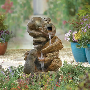 Easy Fountain Otter Pools Water Feature with LED Lights image 1