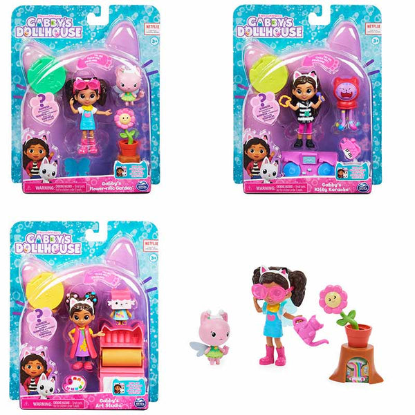 Gabby's Dollhouse, Art Studio Set with 2 Toy Figures, 2 Accessories, Delivery and Furniture Piece, Ages 3+ image 1