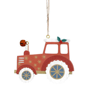 Gisela Graham Wood Tractor (Assorted Designs) image 1