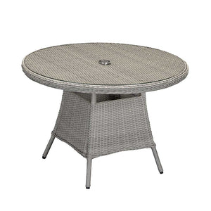 Orchard Life Elberta 4 Seat Round Dining Set with 2.5m Parasol & Base (Grey Weave) image 15