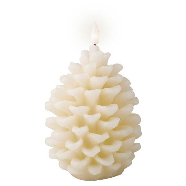 Lumineo Cream Wax LED Pinecone Candle image 1