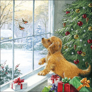 Ambiente Paper Napkins - Dog Watching Birds (Pack of 20) image 0