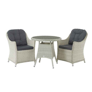 Bramblecrest Monterey Garden Bistro Set in Dove Grey Rattan image 5