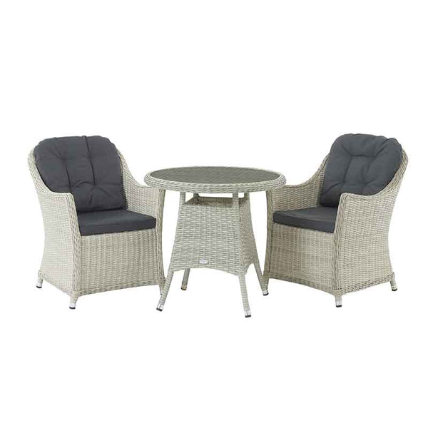 Bramblecrest Monterey Garden Bistro Set in Dove Grey Rattan image 5