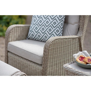 Bramblecrest Chedworth 2 Seat Recliner Set in Sandstone Rattan image 1