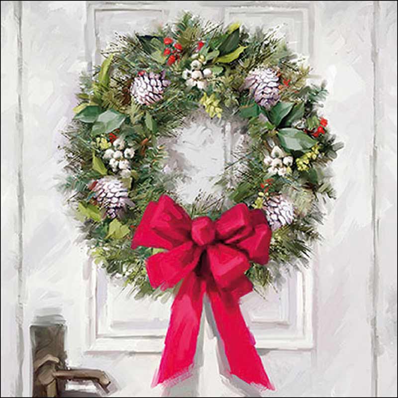 Ambiente Paper Napkins - White Wreath (Pack of 20) image 0