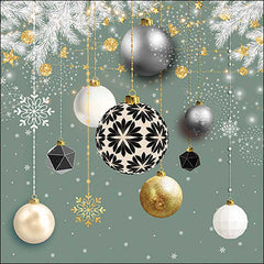 Ambiente Paper Napkins - Sage Baubles (Pack of 20) image 0
