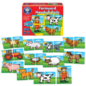 Orchard Toys Farmyard Heads & Tails Matching Game image 0