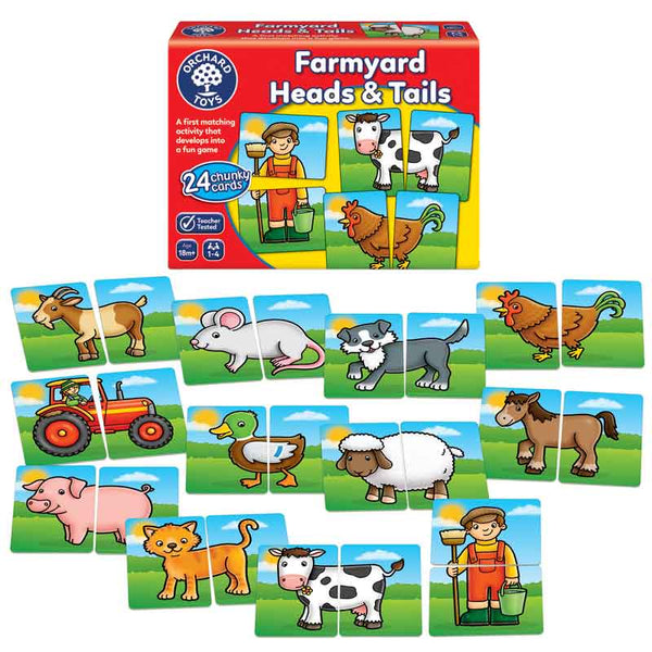 Orchard Toys Farmyard Heads & Tails Matching Game image 0