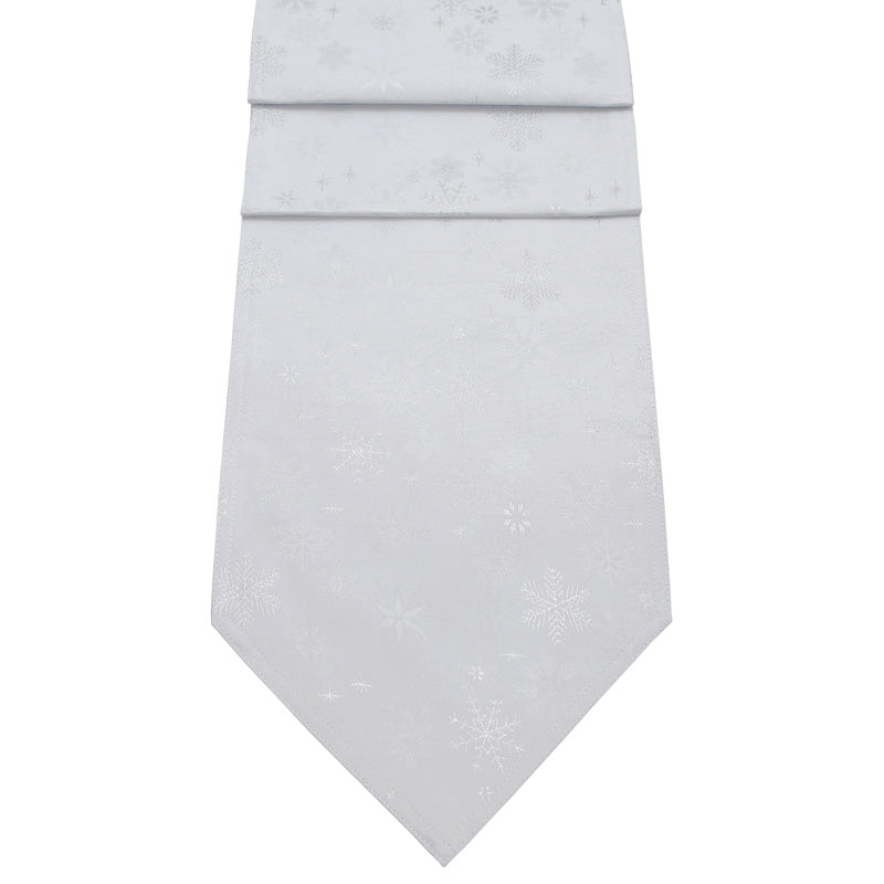Peggy Wilkins Snow Crystal Table Runner - White image 0