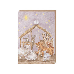 Wrendale Designs Away In A Manger Advent Calendar Card image 0