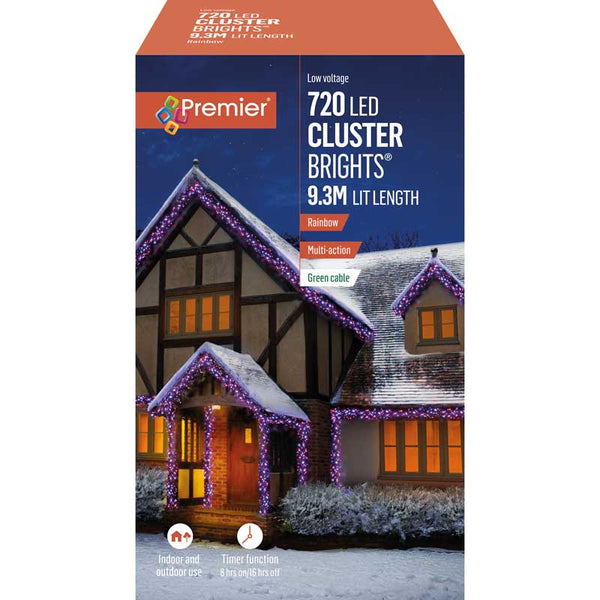 Premier 720 Multi-Action LED CLUSTERBRIGHTS with Timer - Rainbow image 1