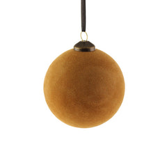 SageDecor Copper Flocked Bauble image 1