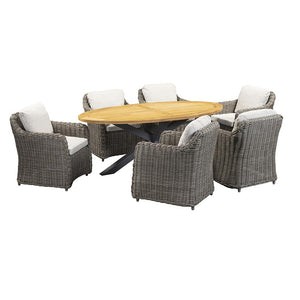 Orchard Life Morello 6 Seat Oval Dining Set - Grey Weave image 4