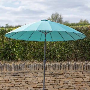 Bramblecrest Shanghai 2.7m Crank & Tilt Parasol – Teal image 1