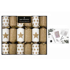 Harvey & Mason 6 Mini Gold Star Crackers image 0