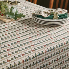 Walton &amp; Co Christmas Tree Stripe Tablecloth image 0