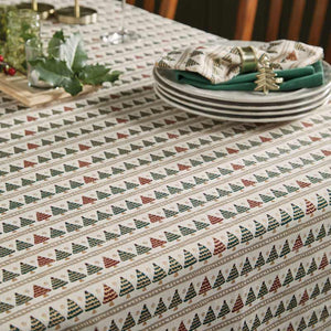 Walton &amp; Co Christmas Tree Stripe Tablecloth image 0