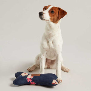 Joules Plush Navy Floral Bone Dog Toy image 2